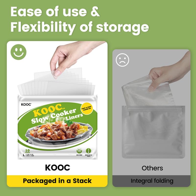 KOOC forro interior para olla cocción lenta; protege la superficie