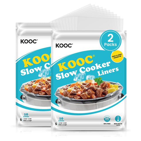 KOOC fundas para olla cocción lenta 10x13 listas para cocinar con limpieza rápida.