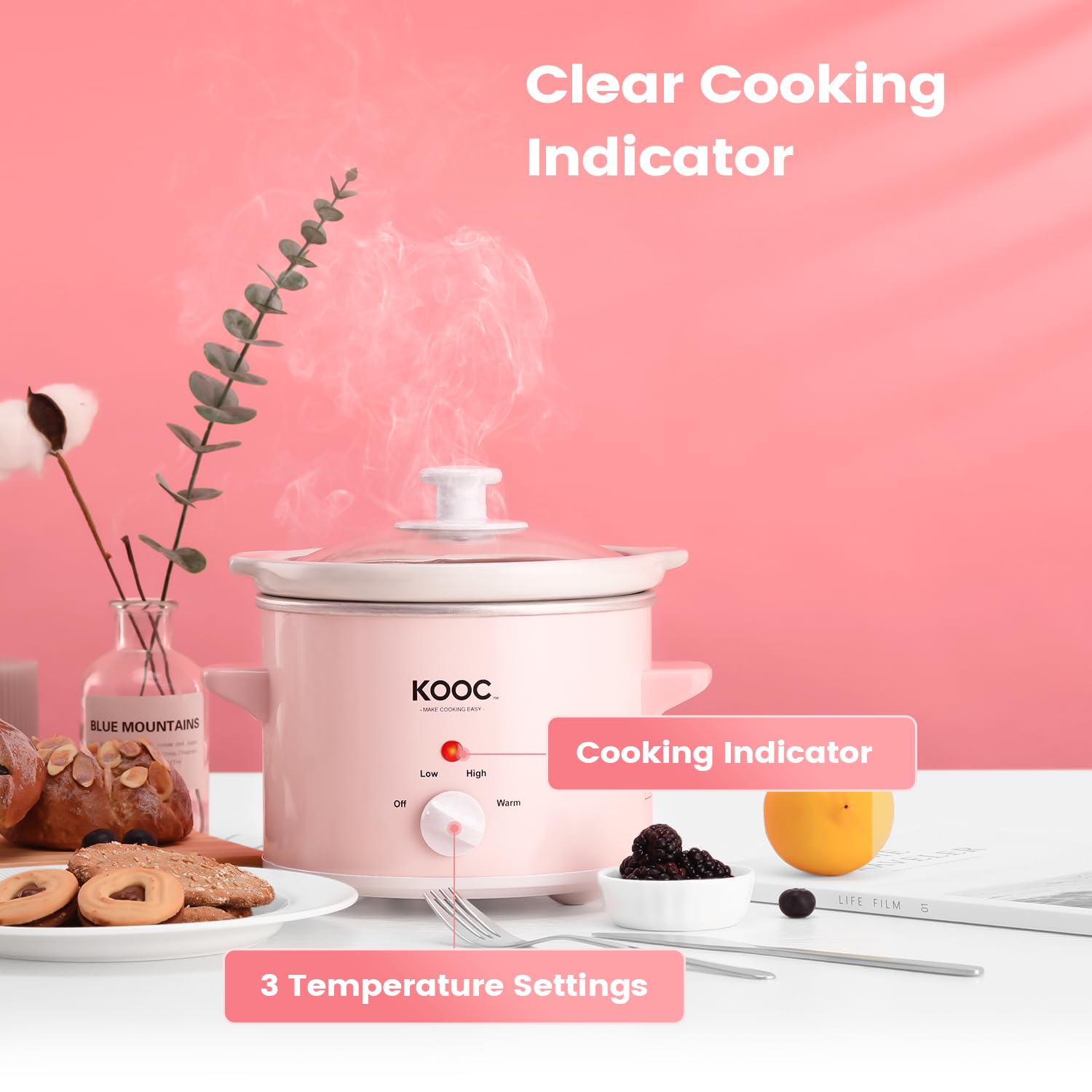 KOOC cerámica sin toxinas, segura y duradera para alimentos.
