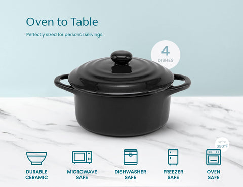 Kook cocotte empaque seguro: set de 4 llega protegido para mayor tranquilidad.