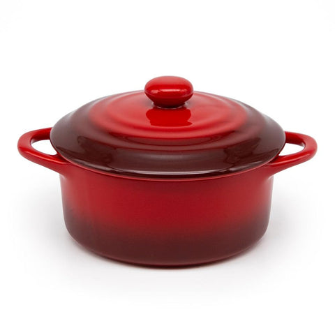 KooK Cocotte Mini: porción individual de 12 oz con tapa para conservar calor al servir.