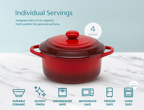 KooK Cocotte Mini: ideales para postres de fruta en la mesa.