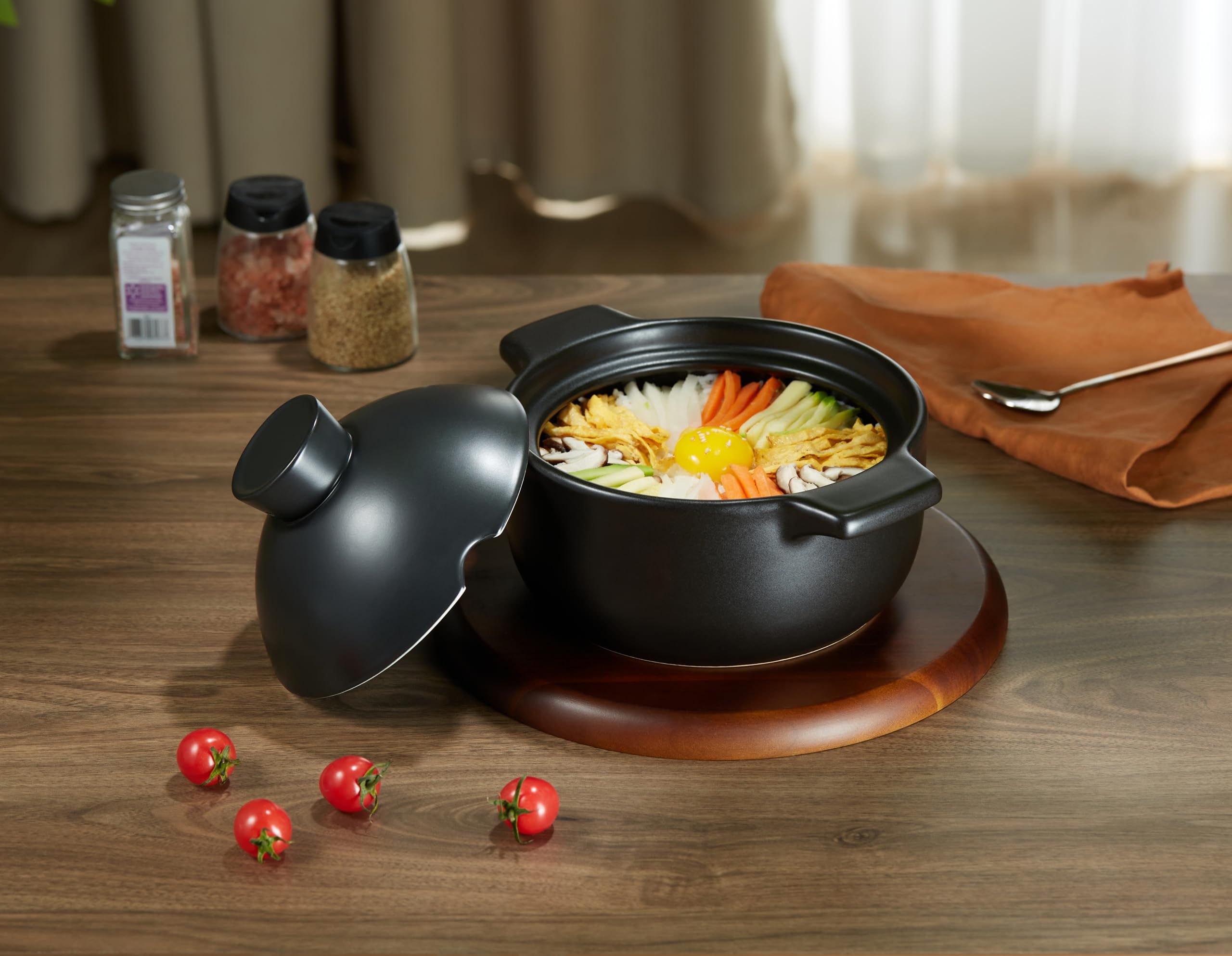 KooK Dolsot, bibimbap en la olla, textura crujiente y sabrosa