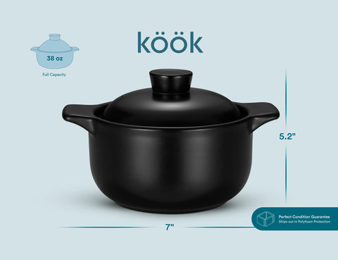 KooK Dolsot Pyroceram: material duradero para distribución estable del calor.