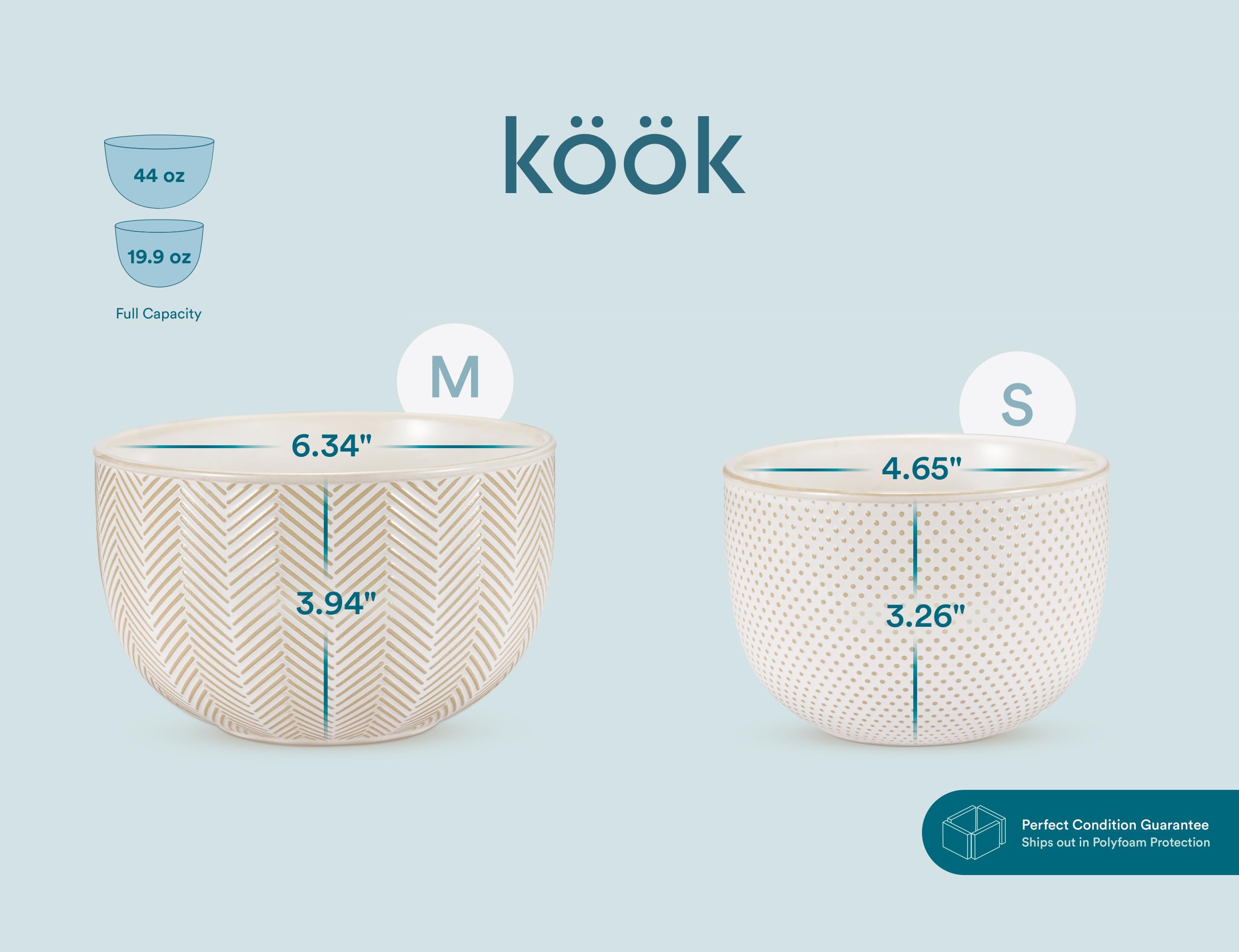 Conjunto Narbonne Ivory de KooK para almacenamiento y cuidado de las sobras.