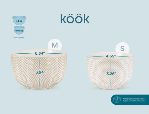 Conjunto Narbonne Ivory de KooK para almacenamiento y cuidado de las sobras.