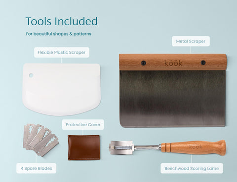 KooK Proofing Set: raspador de plástico flexible para despegar y dar forma fácilmente.