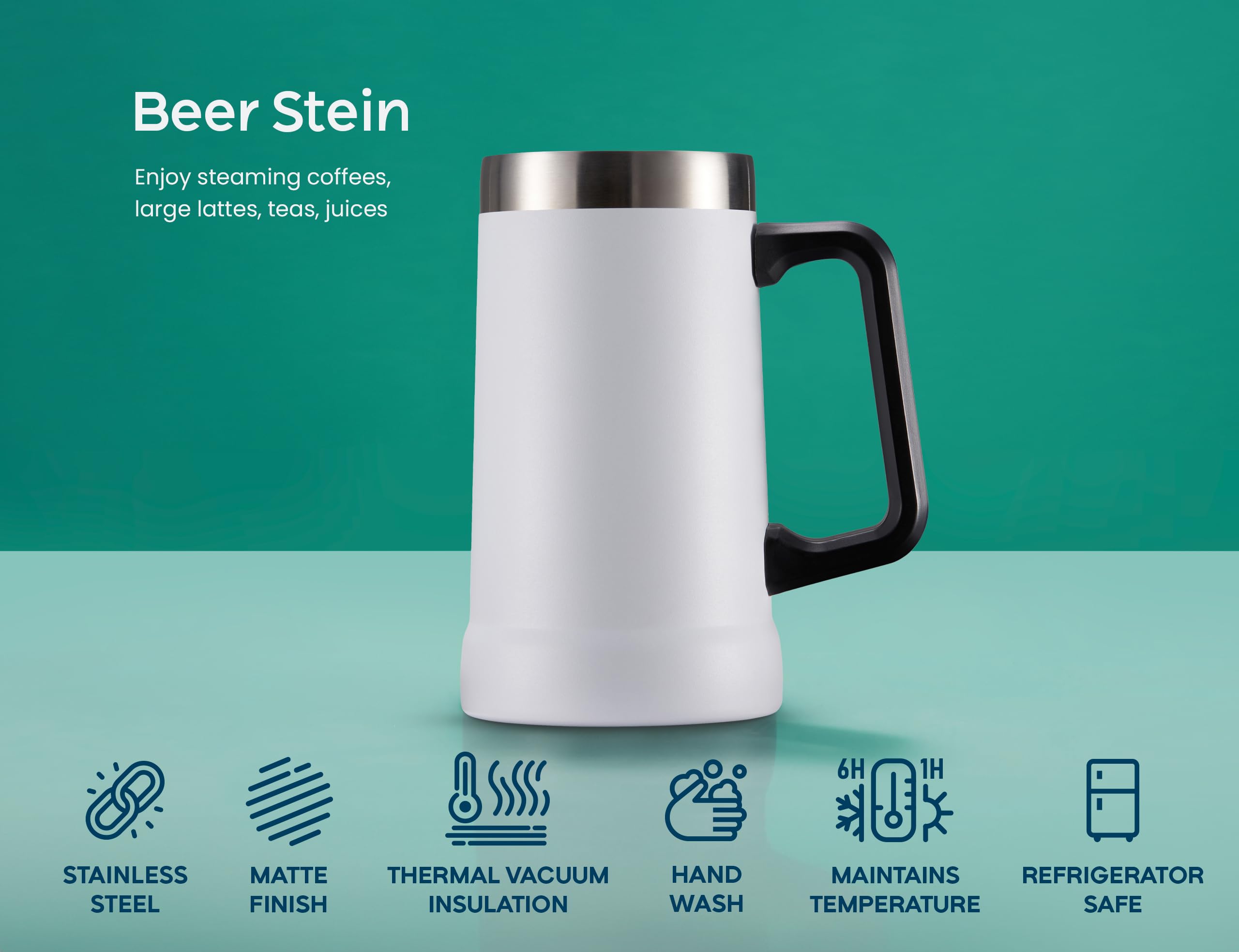 Capacidad de 24 oz, ideal para llevar bebidas sin recargas