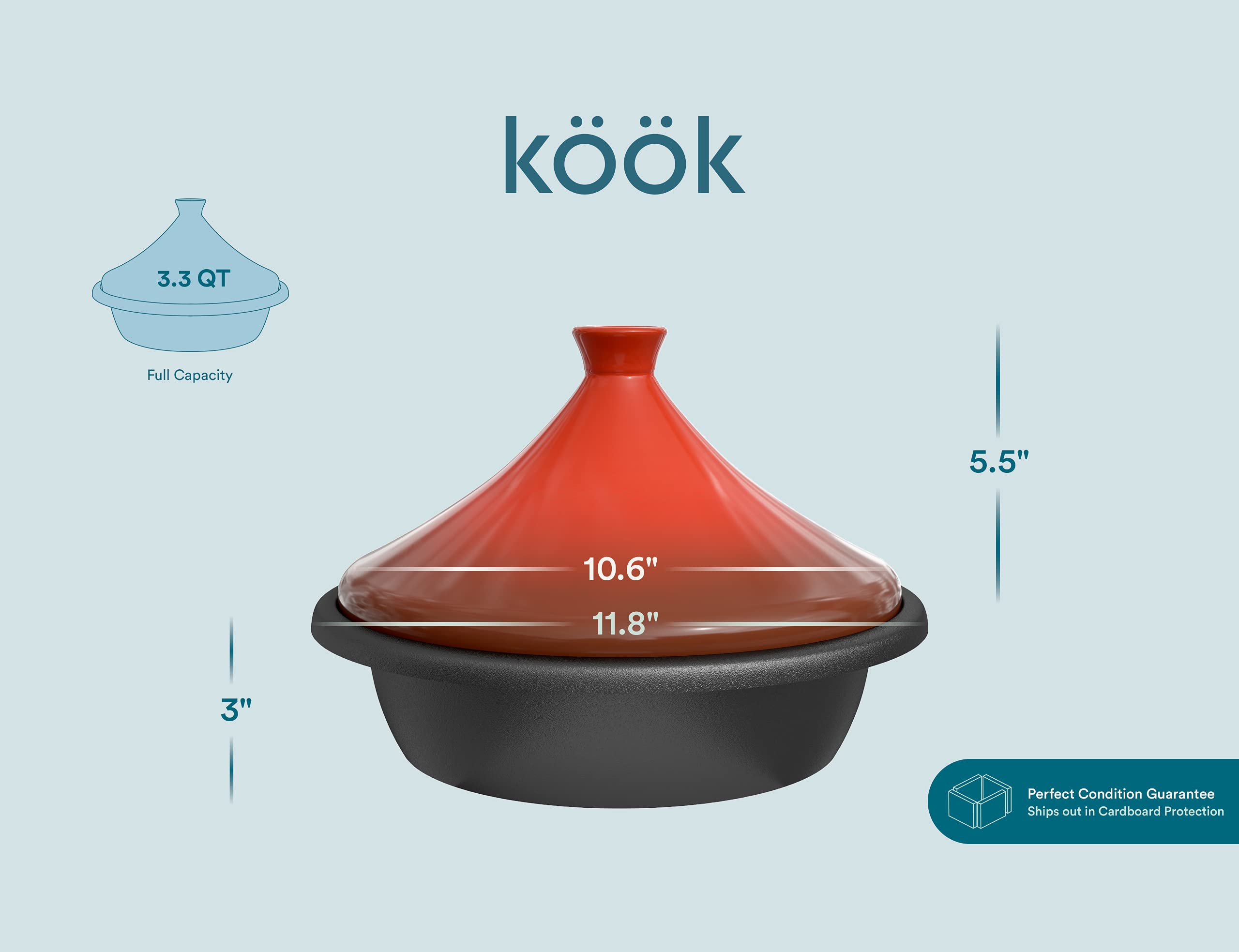 KooK Tagine materiales seguros libres de plomo y cadmio