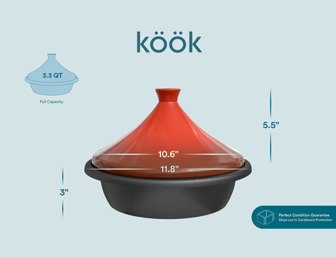 KooK Tagine materiales seguros libres de plomo y cadmio