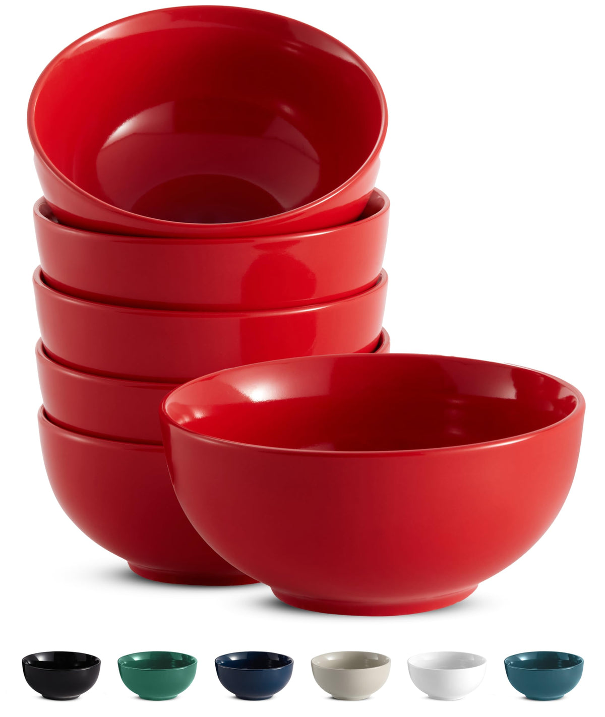 Tazones KooK para sopa y cereal con interior profundo, ideal para porciones de 20 oz.