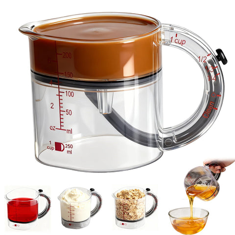 KOOK UDU muestra la taza de medición 4 en 1 ajustable para empezar con precisión