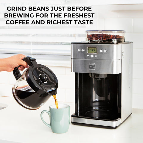 Koolatron Kenmore Elite alcanza 12 tazas, ideal para familias.