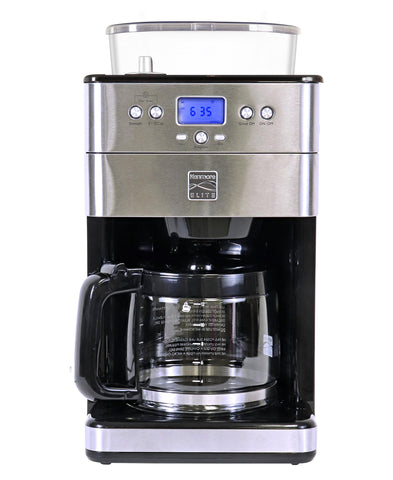 Koolatron Kenmore Elite con molino integrado para café recién molido y aroma intenso.
