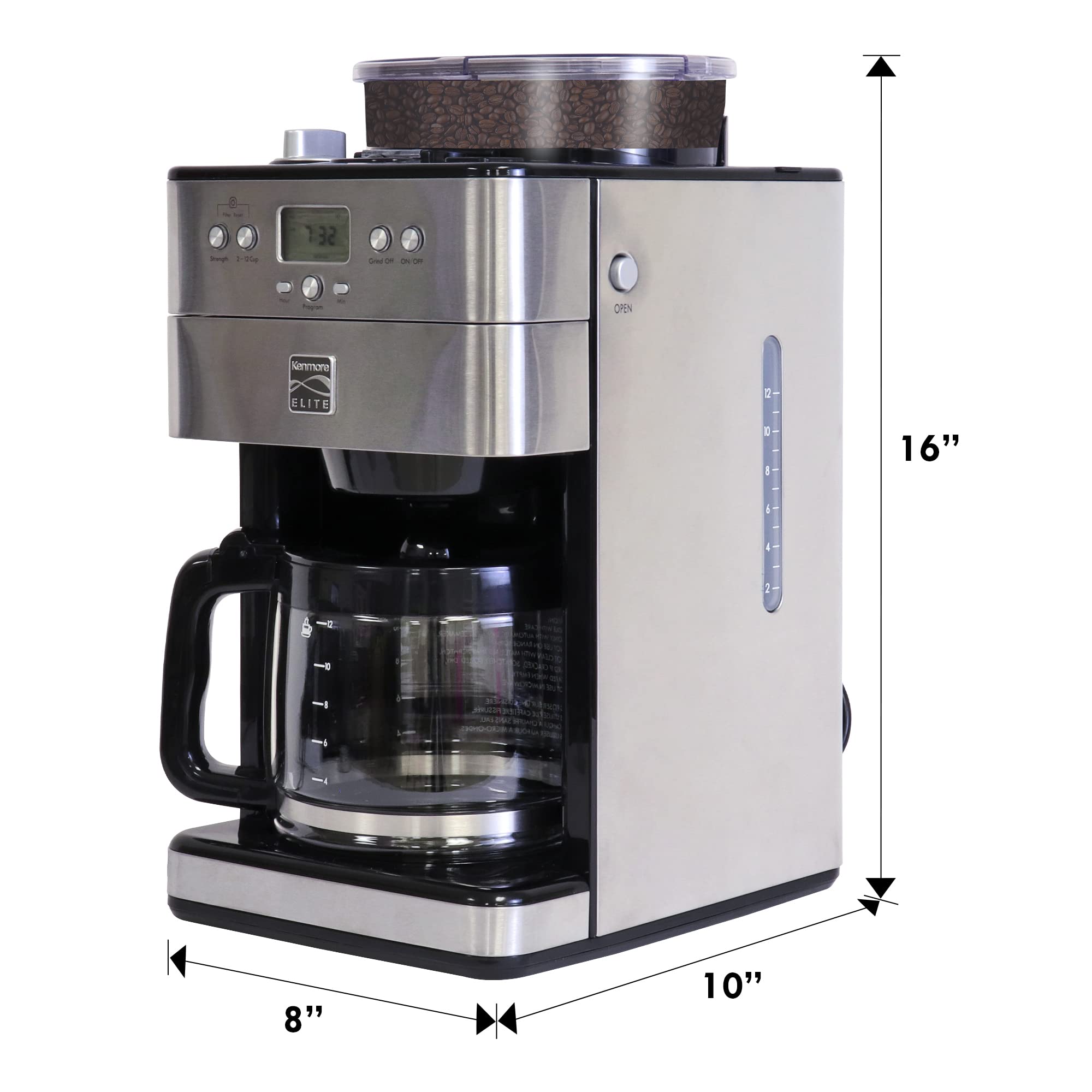 Koolatron Kenmore Elite con tanque hermético mantiene los granos frescos.