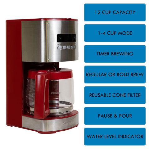 Kenmore Koolatron temporizador digital para programar la primera taza.