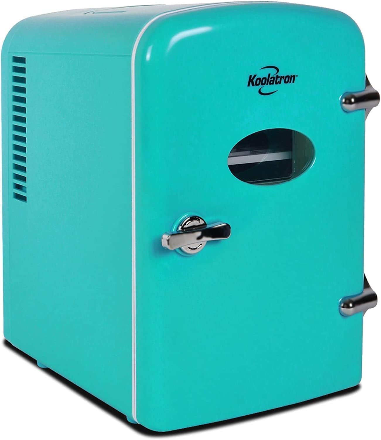 Koolatron Nevera mini retro para dormitorio, enfriamiento compacto y práctico.