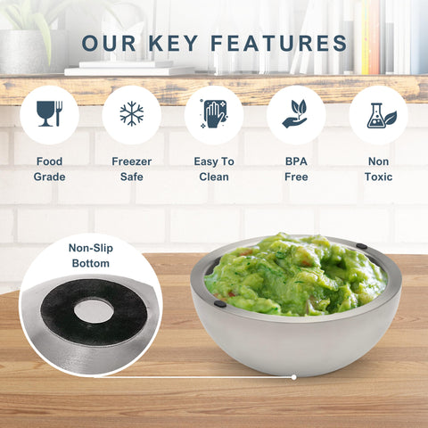 KoolCool tazón para salsas frías en exterior y fiestas