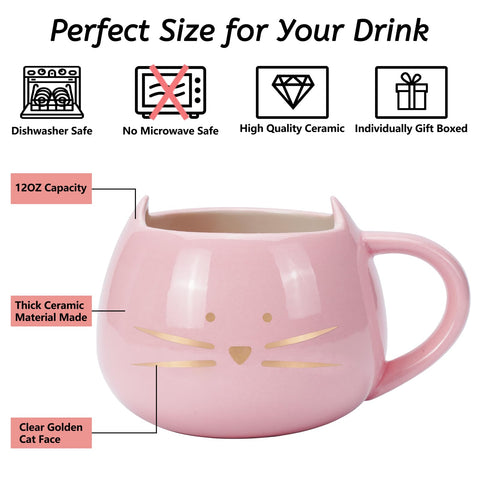 Taza Koolkatkoo asa media luna ergonómica, agarre cómodo para la mañana.