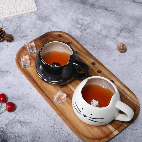 Koolkatkoo taza blanco con gatito dentro para té