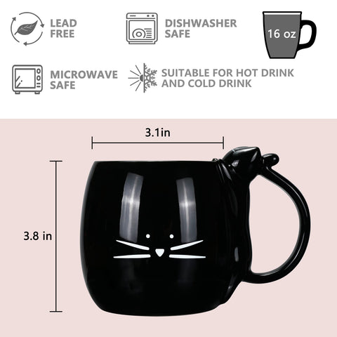 Taza Koolkatkoo con cara de gato impresa, añade diversión al escritorio