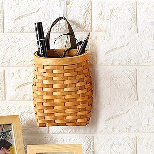 Koolouispoper cesta almacenamiento mimbre madera ideal para ordenar cocina y sala