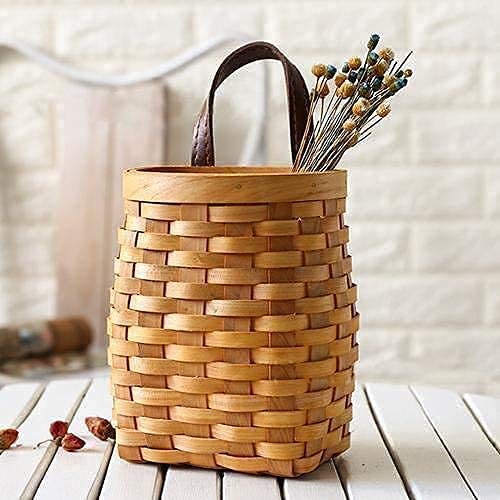 Koolouispoper cesta mimbre colgante ideal para almacenar y decorar con ligereza