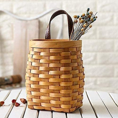 Koolouispoper cesta mimbre colgante ideal para almacenar y decorar con ligereza