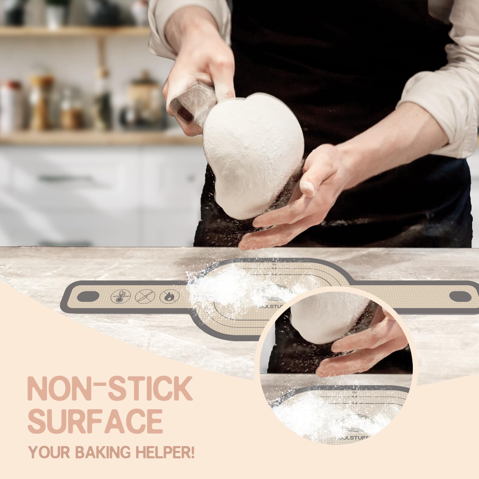Koolstuffs forro de silicona para horno redondo: horneado uniforme y limpieza sencilla.
