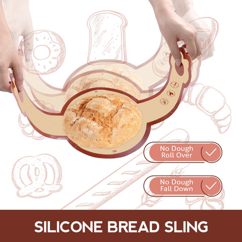 Koolstuffs sling de silicona, base antideslizante para mayor estabilidad al hornear.