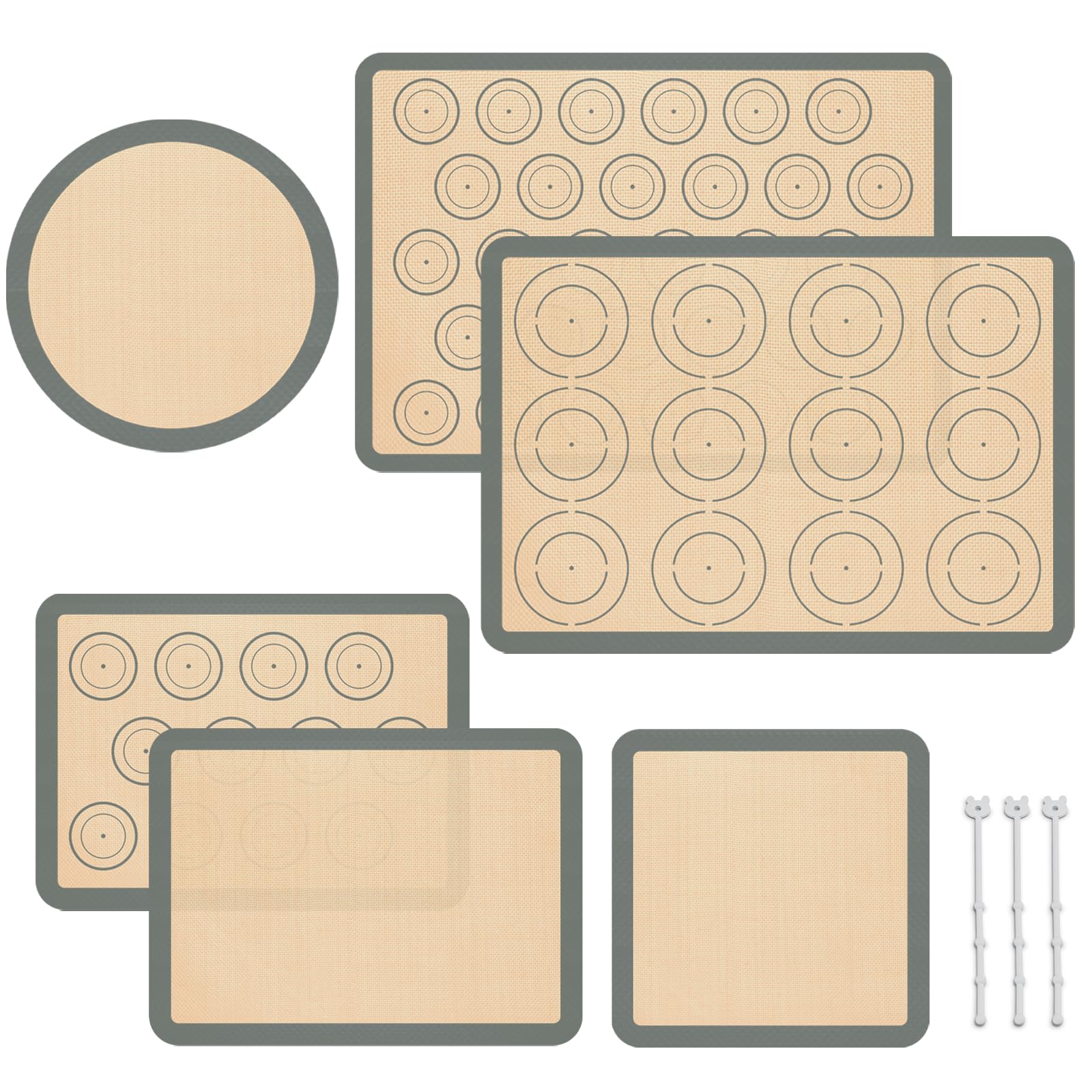 Koolstuffs tapetes silicona para hornear set 6: reutilizables y duraderos para horno.