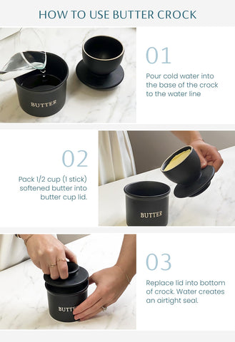 KooK Portamantequilla con sello hermético para frescura sin refrigeración.