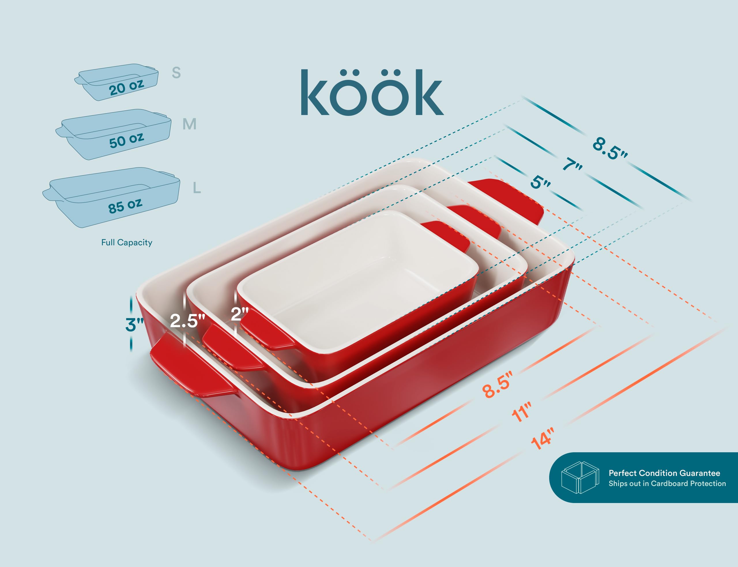 KooK empaque protector con espuma para entrega segura.