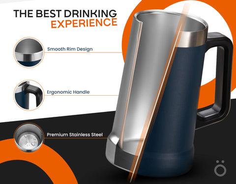 KooK Stein con asa grande ergonómica para un agarre cómodo