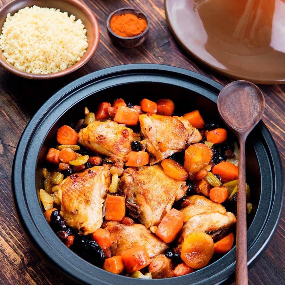 KooK tagine para cocinar y servir, mantiene el calor en la mesa
