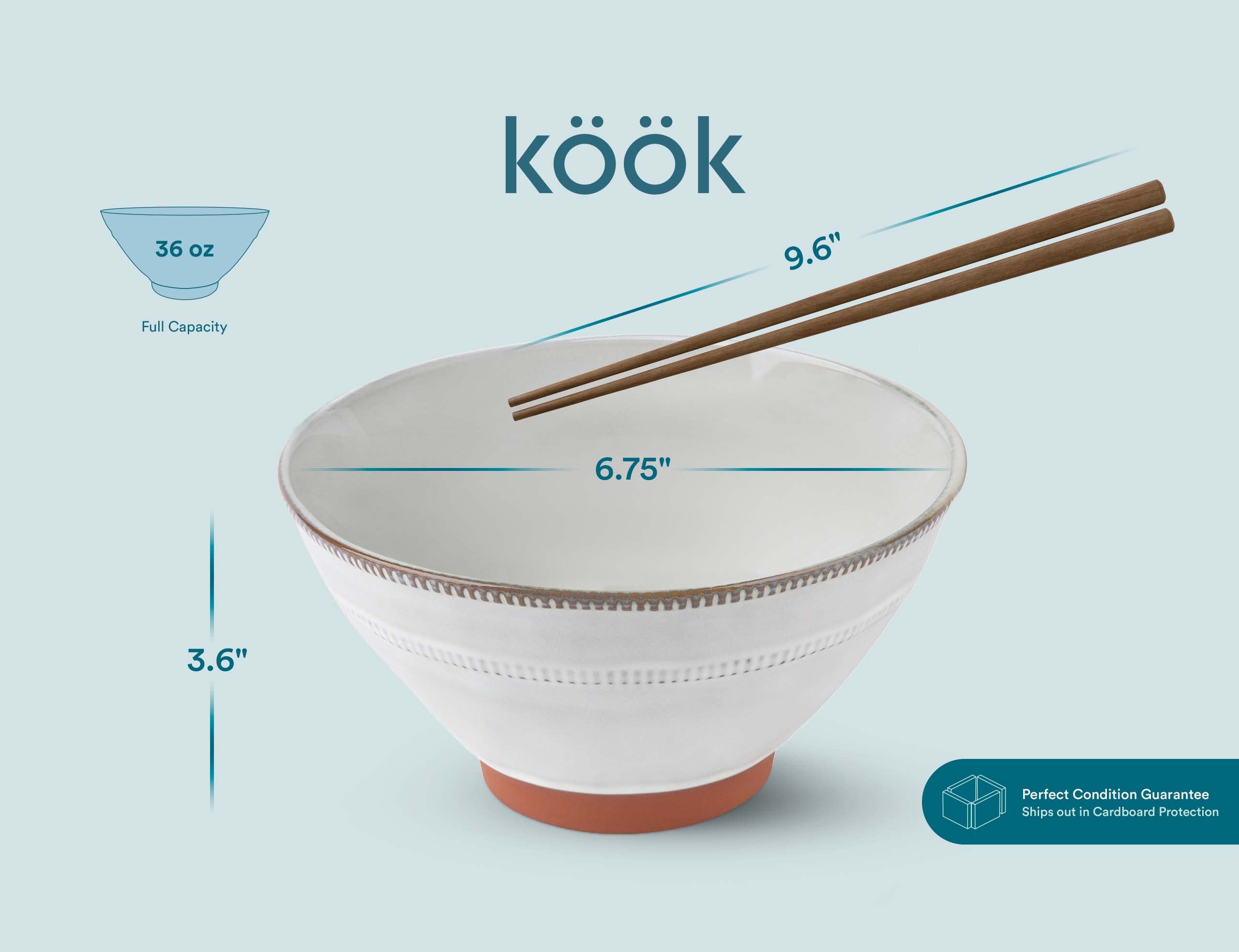 Tazón KooK lavavajillas seguro para limpieza rápida.