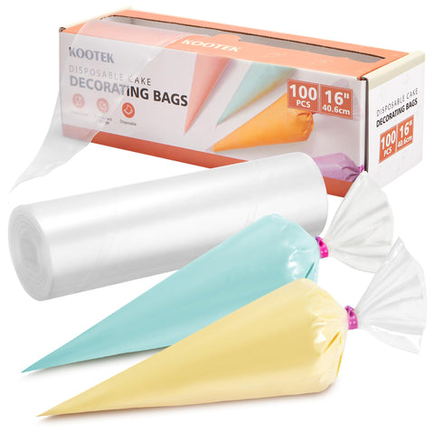 Bolsas de manga Kootek de 16 pulgadas en caja para almacenamiento práctico.