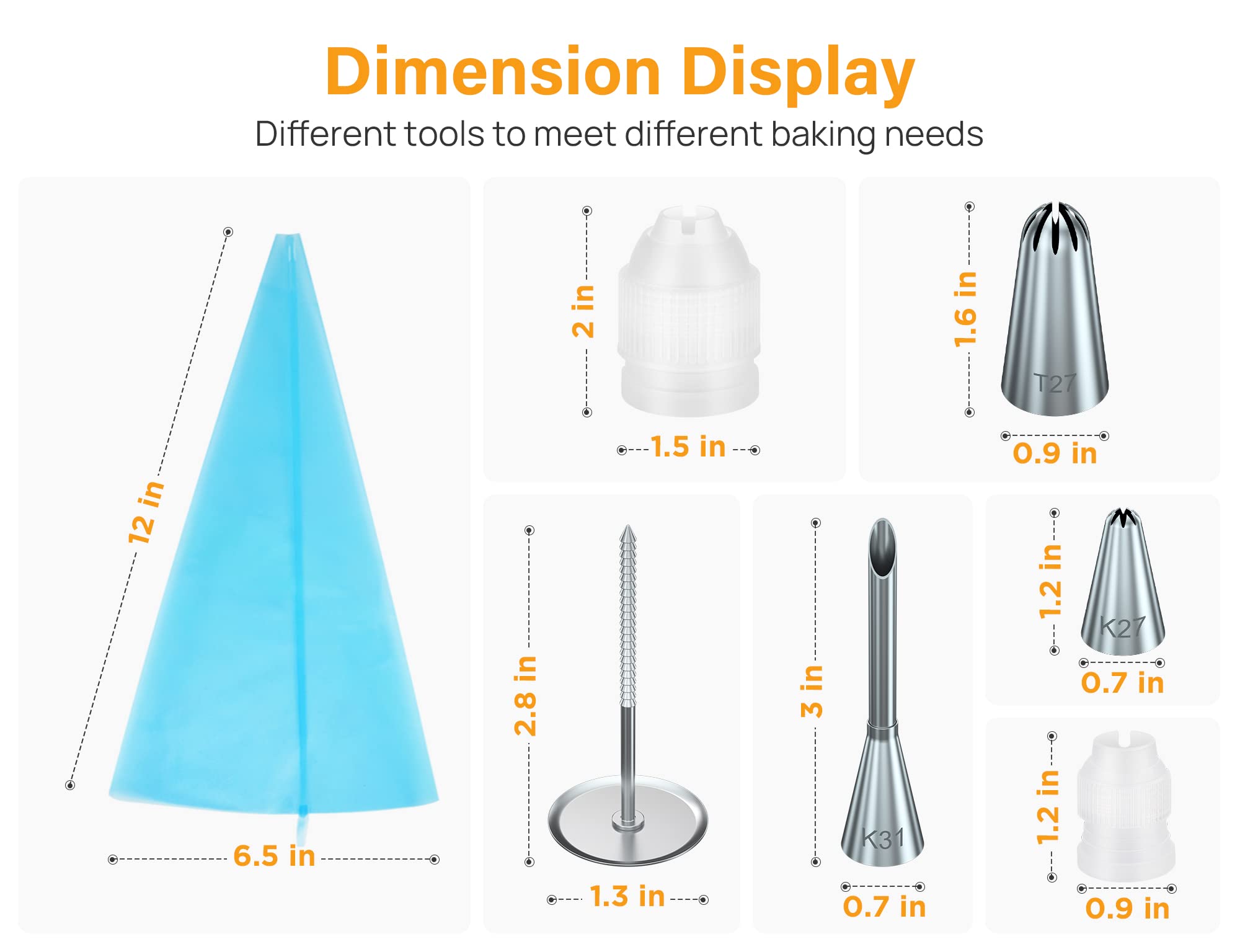 Kootek boquillas grandes numeradas para decoraciones rápidas y consistentes