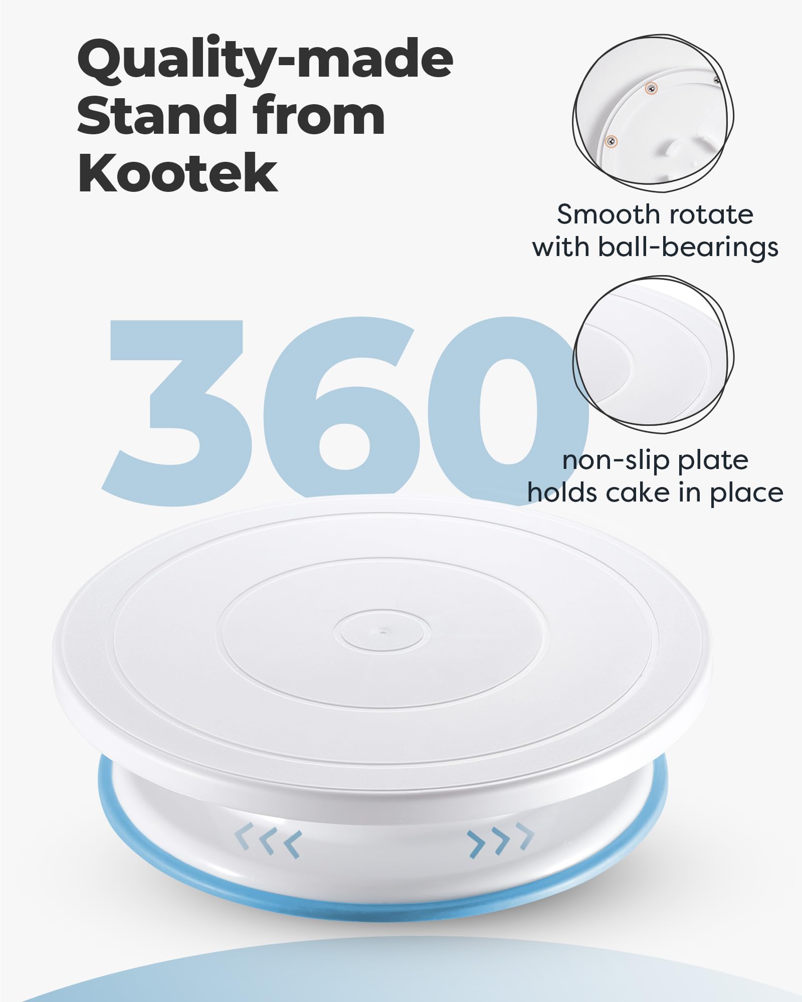 Espatula recta Kootek para alisar capas con control.