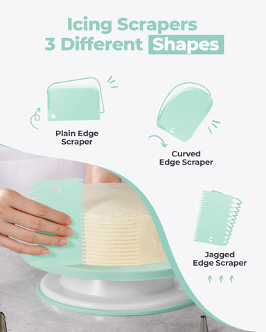Kootek espátulas para glaseado angulada y recta facilitan capas suaves.