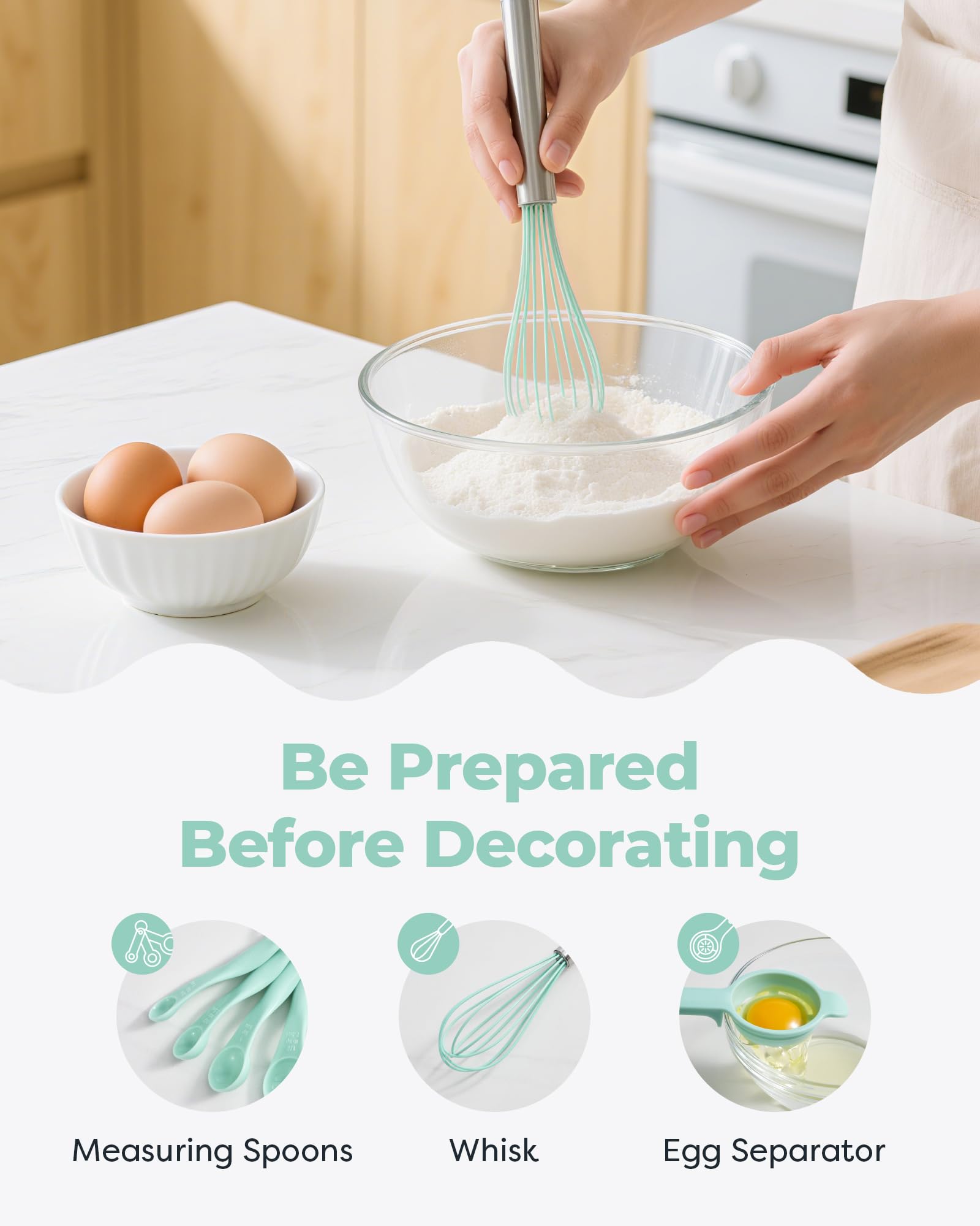 Kootek moldes fondant-14 para crear decoraciones fáciles y seguras.