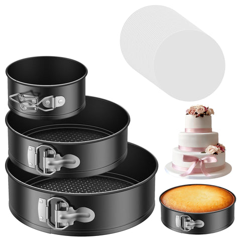 Kootek moldes de 4 pulgadas con fondo desmontable para desmoldar tartas de queso fácilmente.