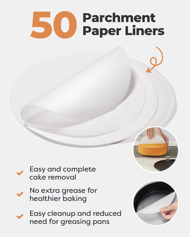 Kootek papel pergamino 50 hojas para cocción fácil y sin atascos.