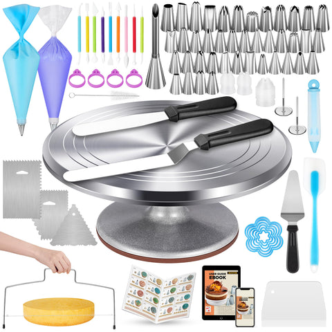 Kootek plato giratorio para tortas ofrece estabilidad al decorar.