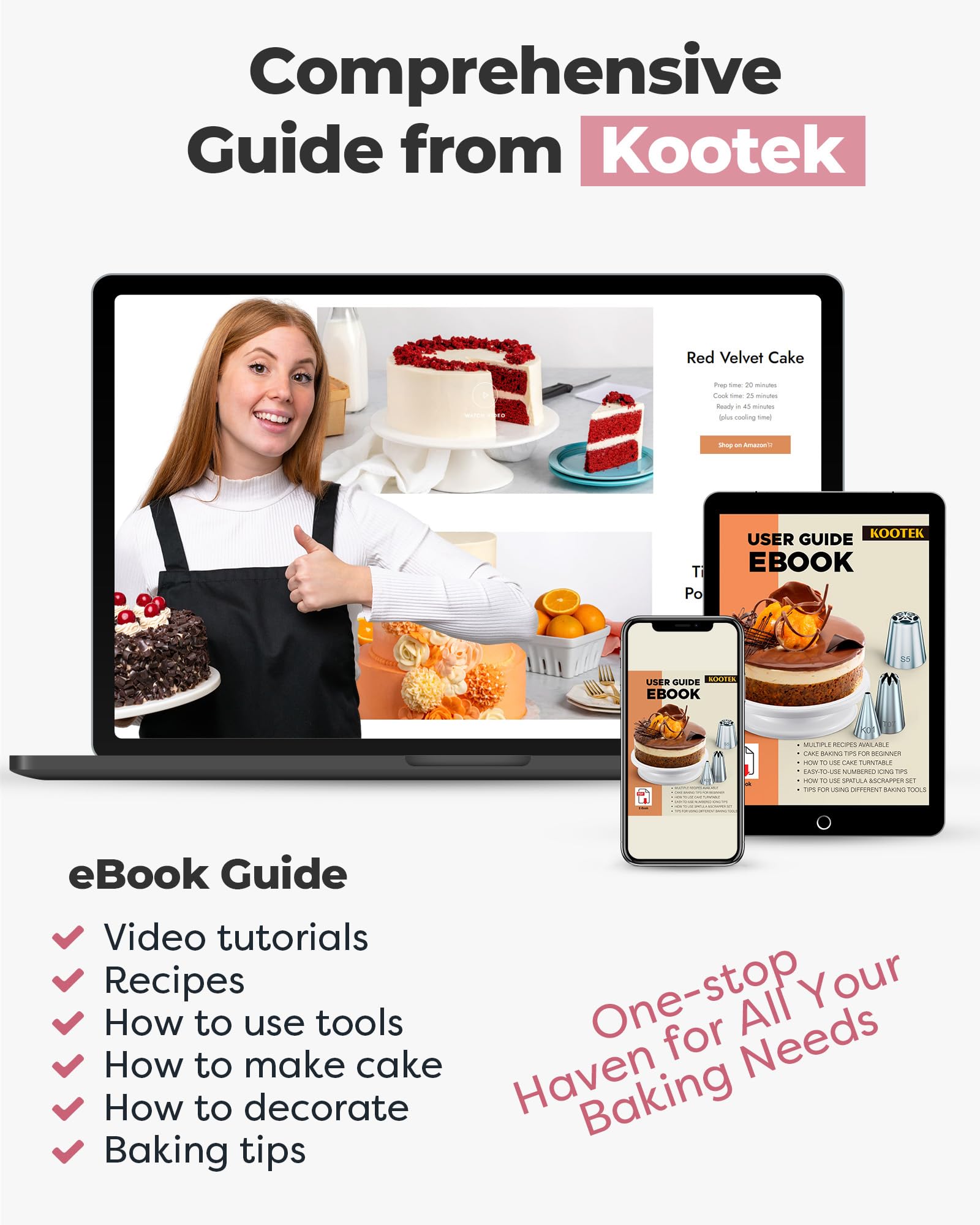 Raspadores de tarta Kootek con tres bordes para diseños variados