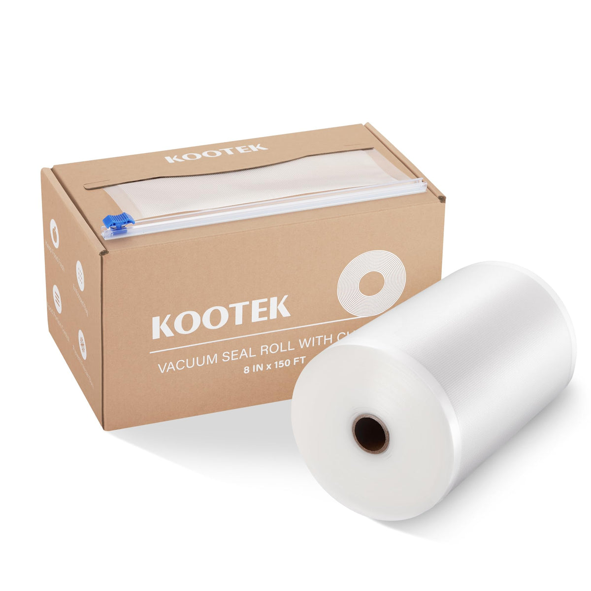 Kootek rollo de bolsas de vacío con cortador para ajustar tamaños fácilmente