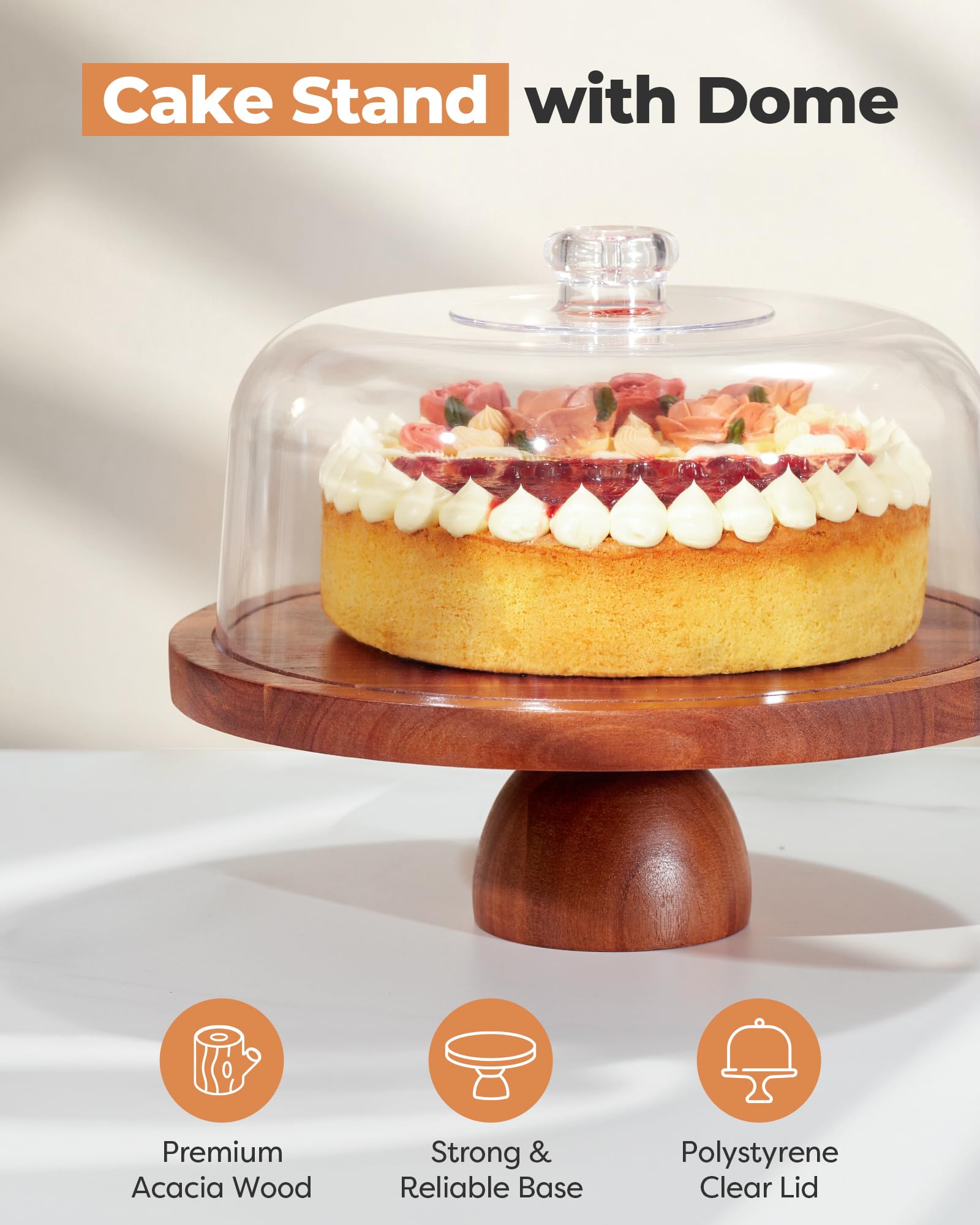 Kootek tabla de charcutería con tapa, amplia para quesos y aperitivos.