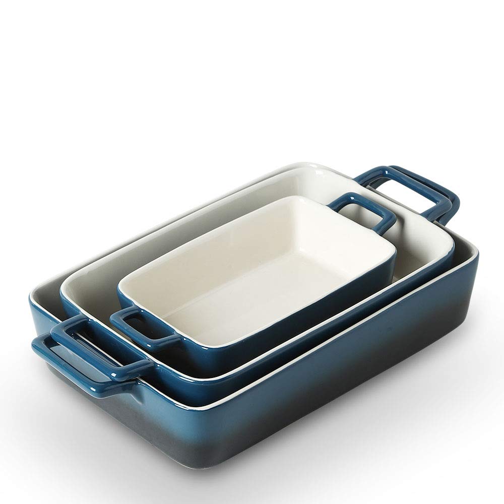 KOOV bandeja gradiente azul 12x8,5 pulgadas para hornear de forma fácil.