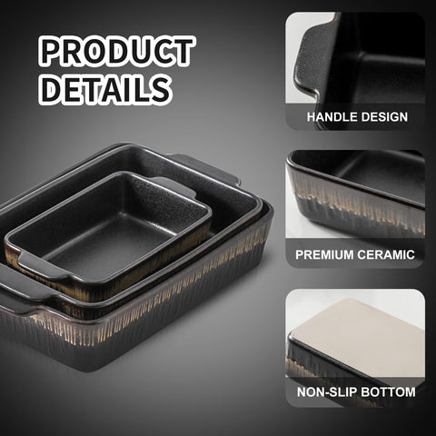 KOOV bandeja cerámica mediana rectangular para pastas y guarniciones