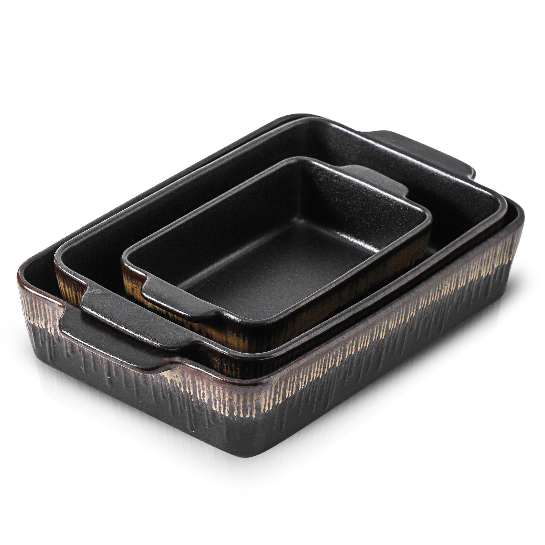 KOOV bandeja cerámica grande rectangular para hornear porciones grandes